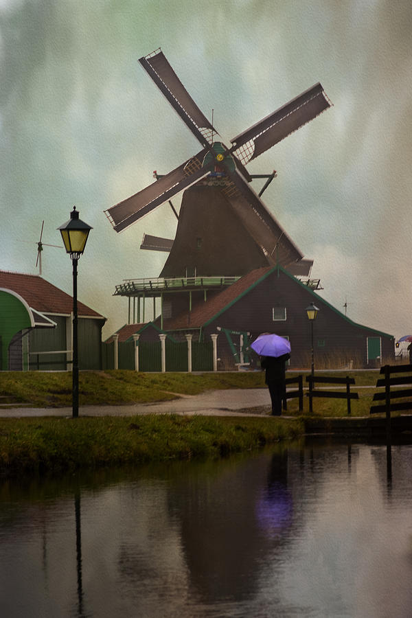 Architecture Photograph - Wooden Windmill in Holland by Juli Scalzi