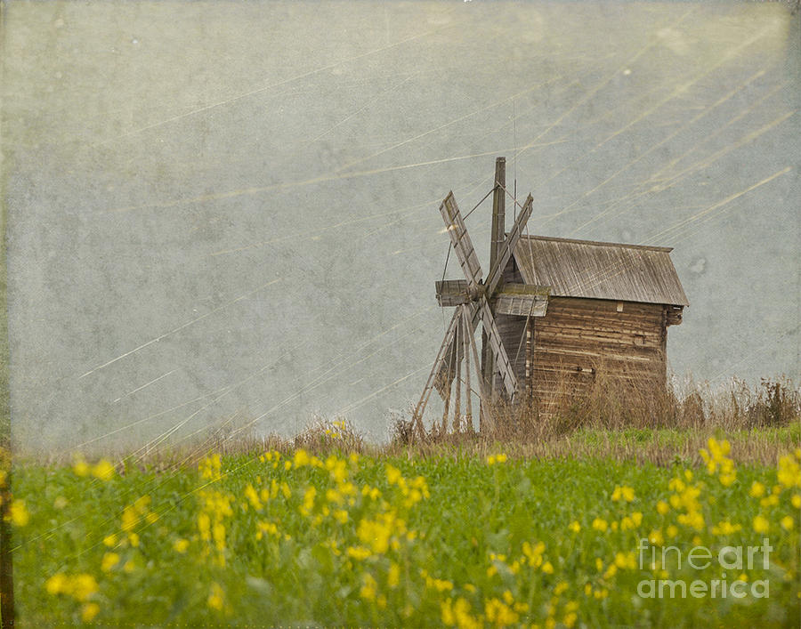 Old Wooden Windmill.  Kizhi Island.  Russia Photograph by Juli Scalzi