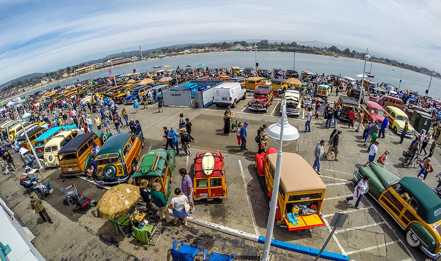 Woodies on the Wharf Santa Cruz 2014 Photograph by Randy Straka