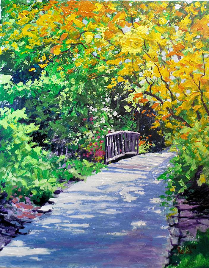 Woodland Garden Path Painting By Ron Lace   Woodland Garden Path Ron Lace 