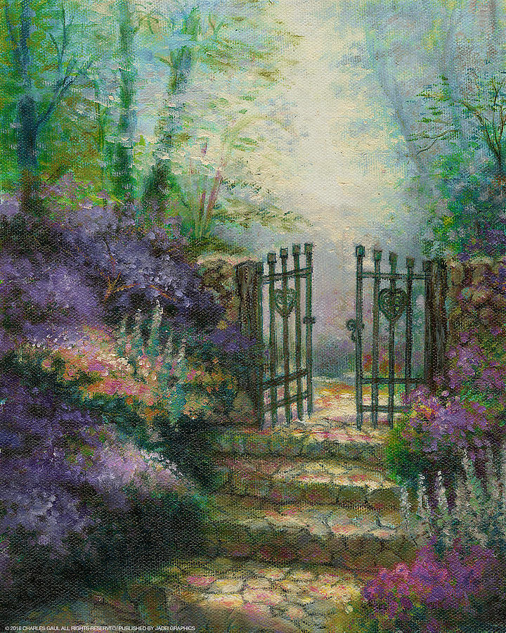 Woodland Gate Lilacs Painting by Charles Gaul - Fine Art America