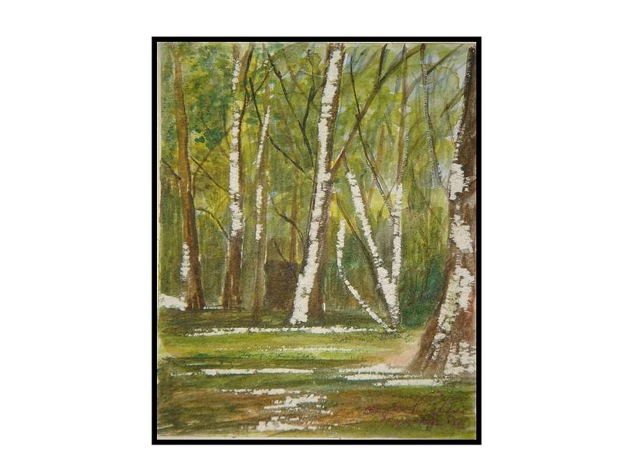 Tree Painting - Woodland I by Angela Puglisi