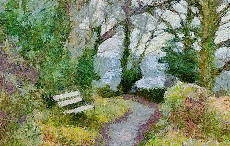 Claude Monet Digital Art - Woodland Path by Bishopston Fine Art