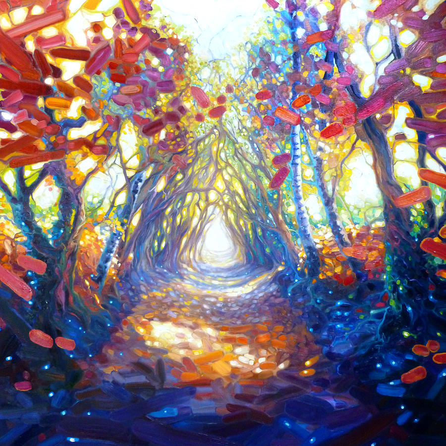 Woodland Path To Somewhere Wonderful Painting by Gill Bustamante