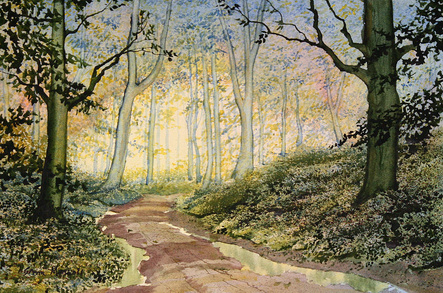 Woodland Trail at Sledmere Painting by Glenn Marshall