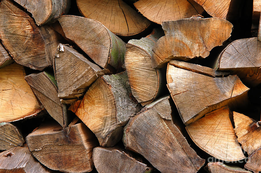 Brick Photograph - Woodpiles by Michal Bednarek