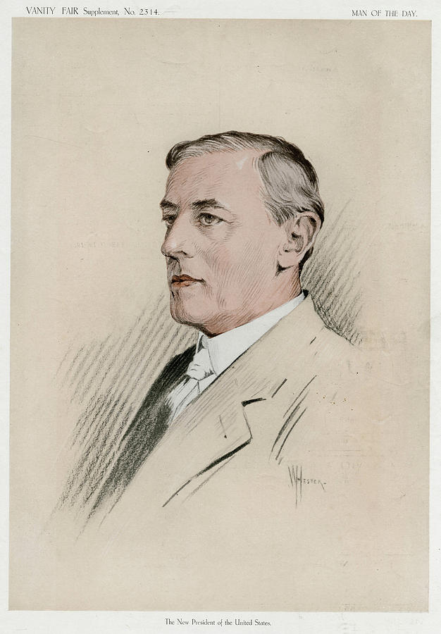 Woodrow Wilson American Statesman Drawing by Mary Evans Picture Library