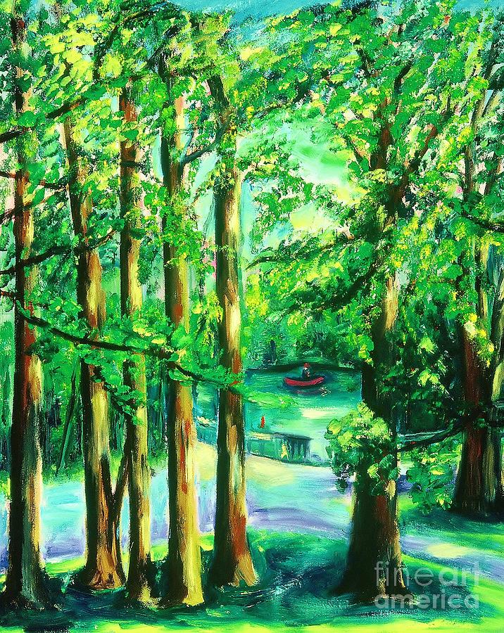 Woodside View Green Painting by Karen Francis