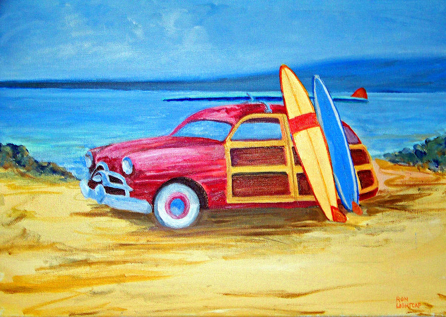 Woody on the Beach Painting by Ronald Lightcap - Fine Art America