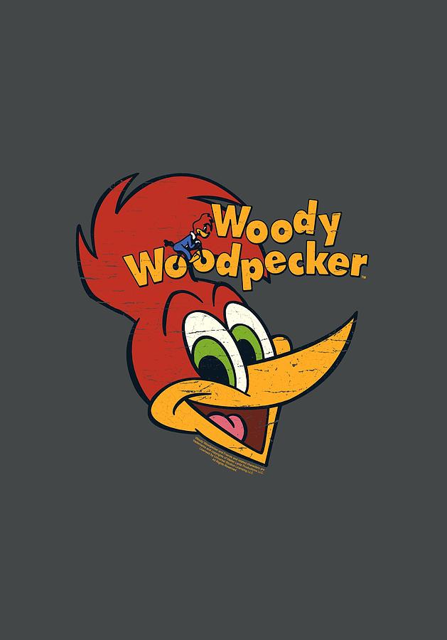 Bird Digital Art - Woody Woodpecker - Retro Logo by Brand A