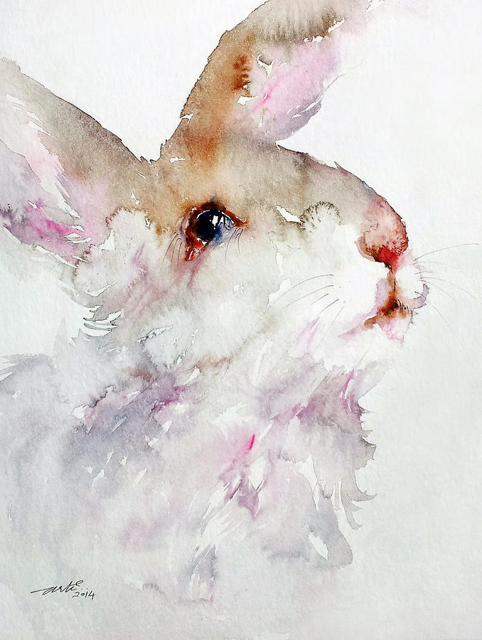 Woolly the Rabbit Painting by Arti Chauhan