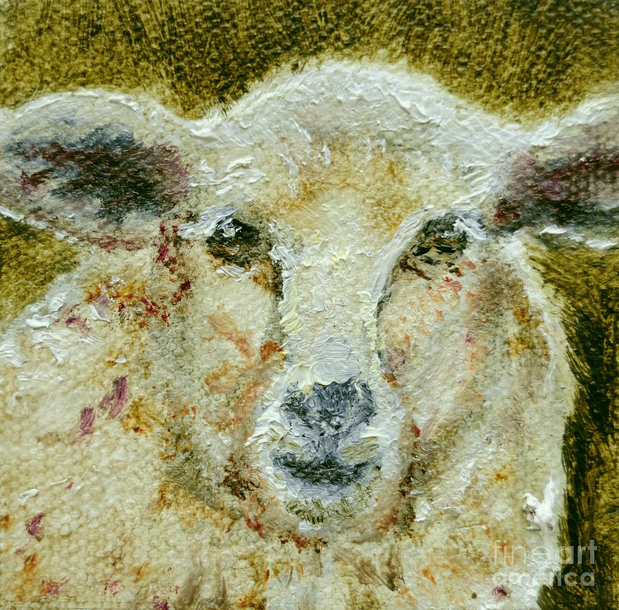 Wooly Sheep Painting by Paint Box Studio