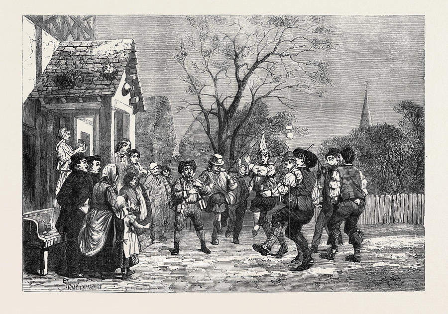 Worcestershire Mummers Drawing by Cattermole, George (1800-1868 ...