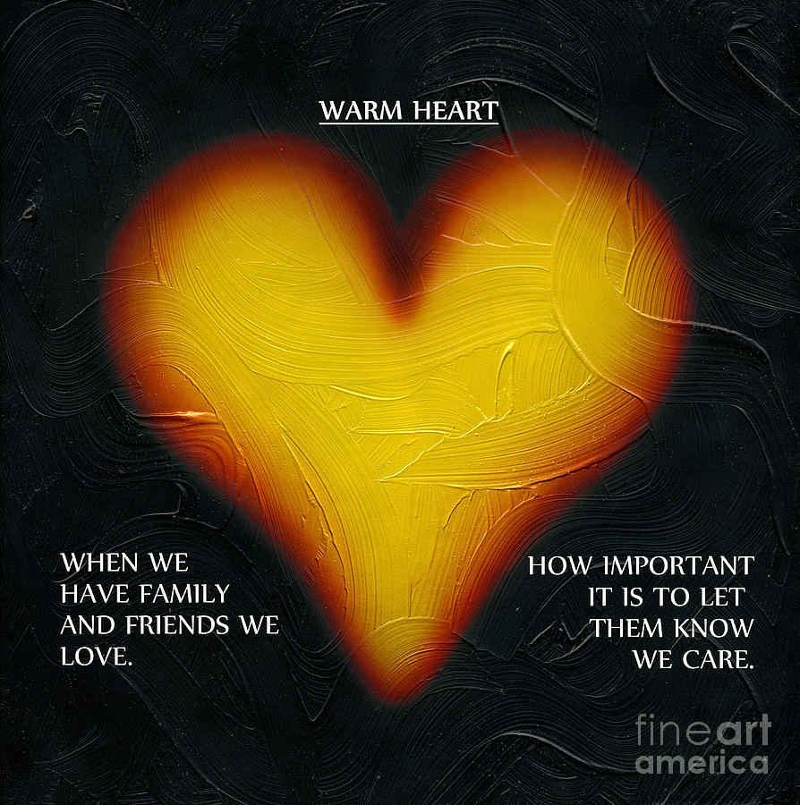Word Heart Mixed Media by Kenneth Clarke