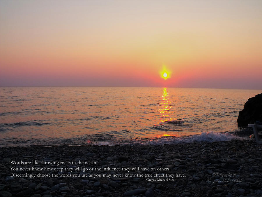 Words are Like Rocks Photograph by Safe Haven Photography Northwest ...