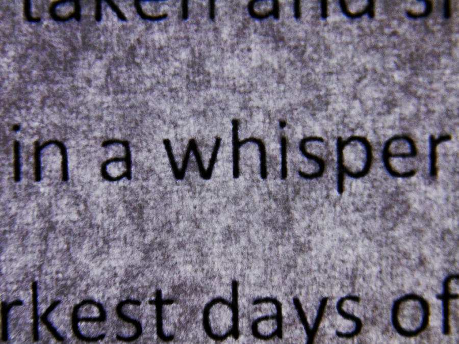 Words - In a Whisper Photograph by Richard Reeve