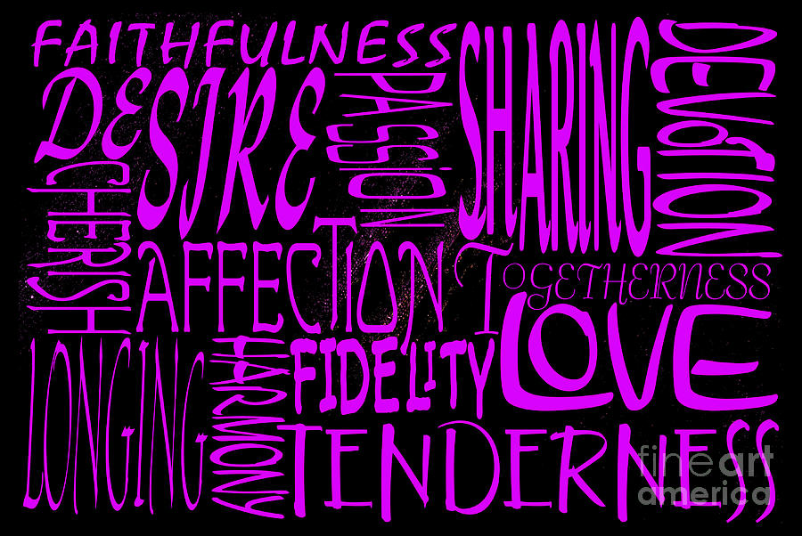 Words Of Love 2 Digital Art by Wendy Wilton