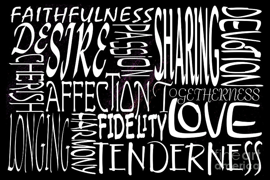 Words Of Love 4 Digital Art by Wendy Wilton