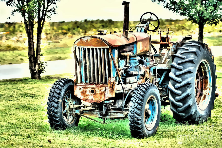 Work A Holic Tractor Art Photograph by Lesa Fine