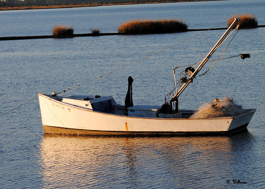 Work Boat in North River Photograph by Dan Williams