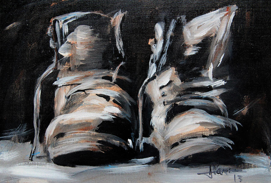 Work Boots Painting by Jim Vance