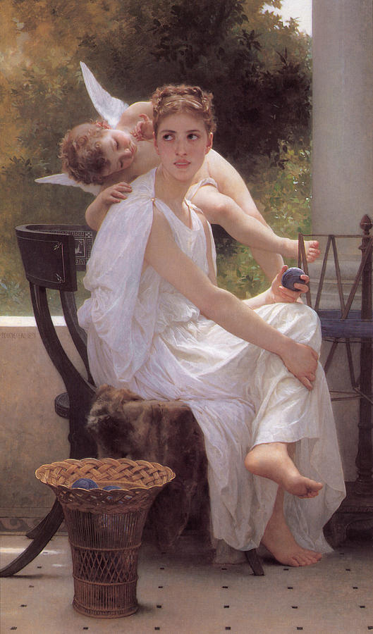 Work Interrupted Painting by William-Adolphe Bouguereau