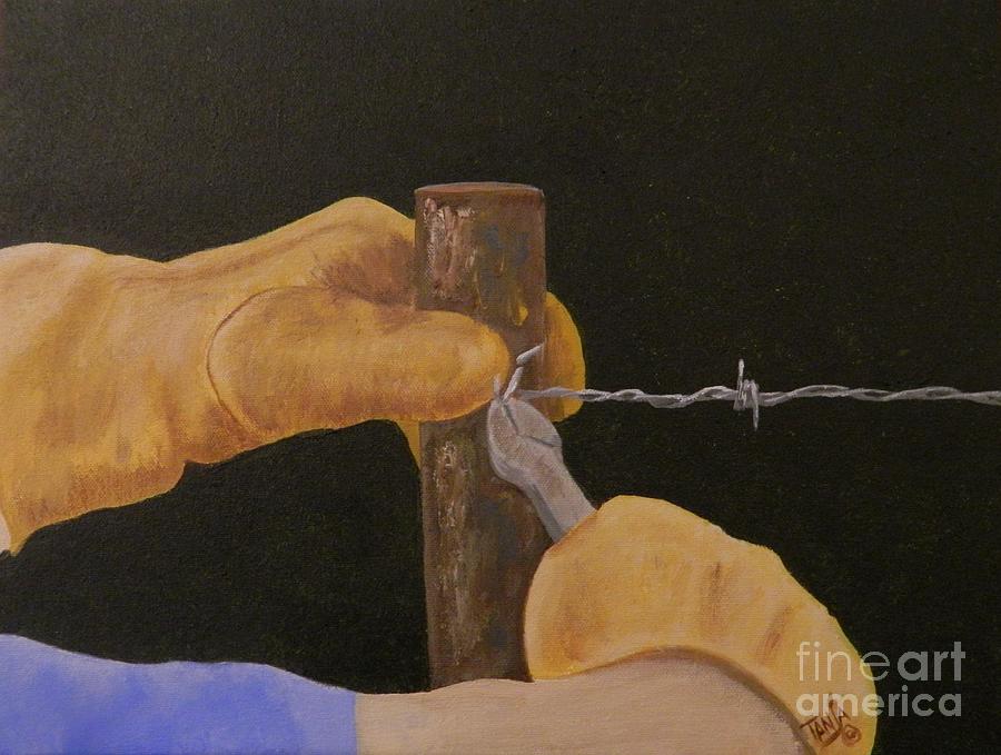Pliers Painting - Working Hands by Tanja Beaver