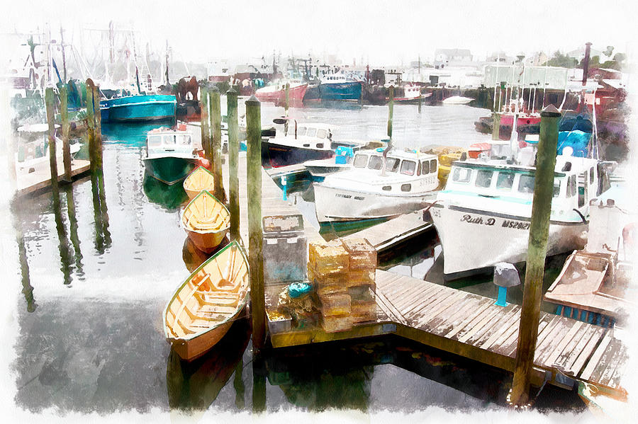 Working harbor in Gloucester Massachusetts Photograph by Jeff Folger