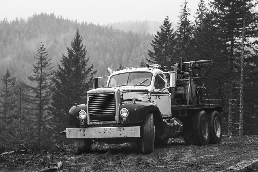 Black And White Photograph - Working Old Timer by Angie Vogel