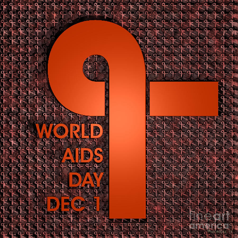 Sign Digital Art - World AIDS Day by Walter Neal