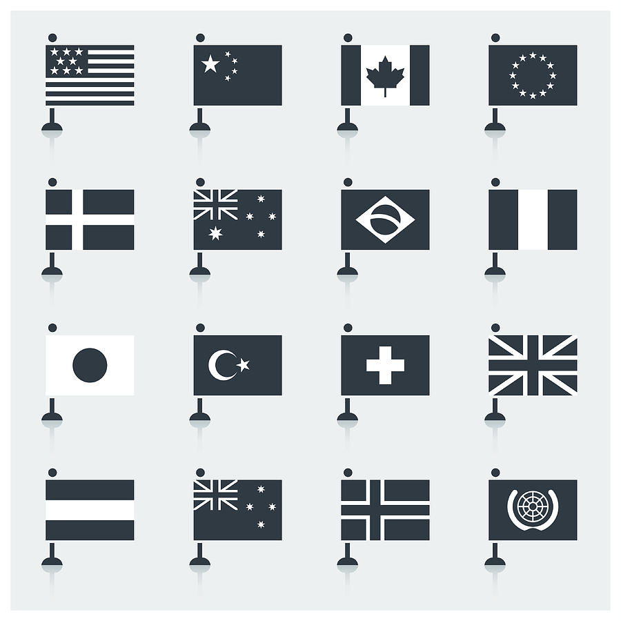 World Flags Drawing by Sodafish