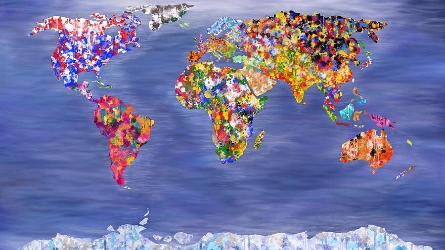 World in Colour calm seas Digital Art by Mark Taylor