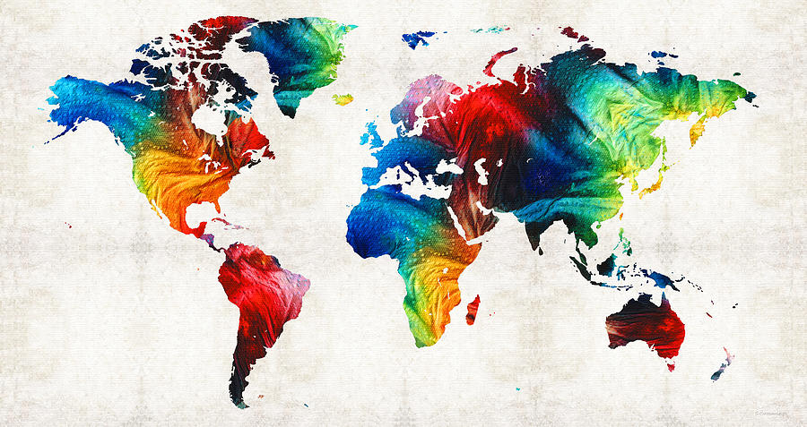 Colorful World Map