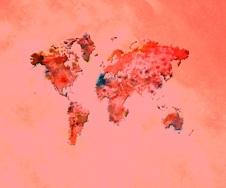 World Map 1L Digital Art by Brian Reaves