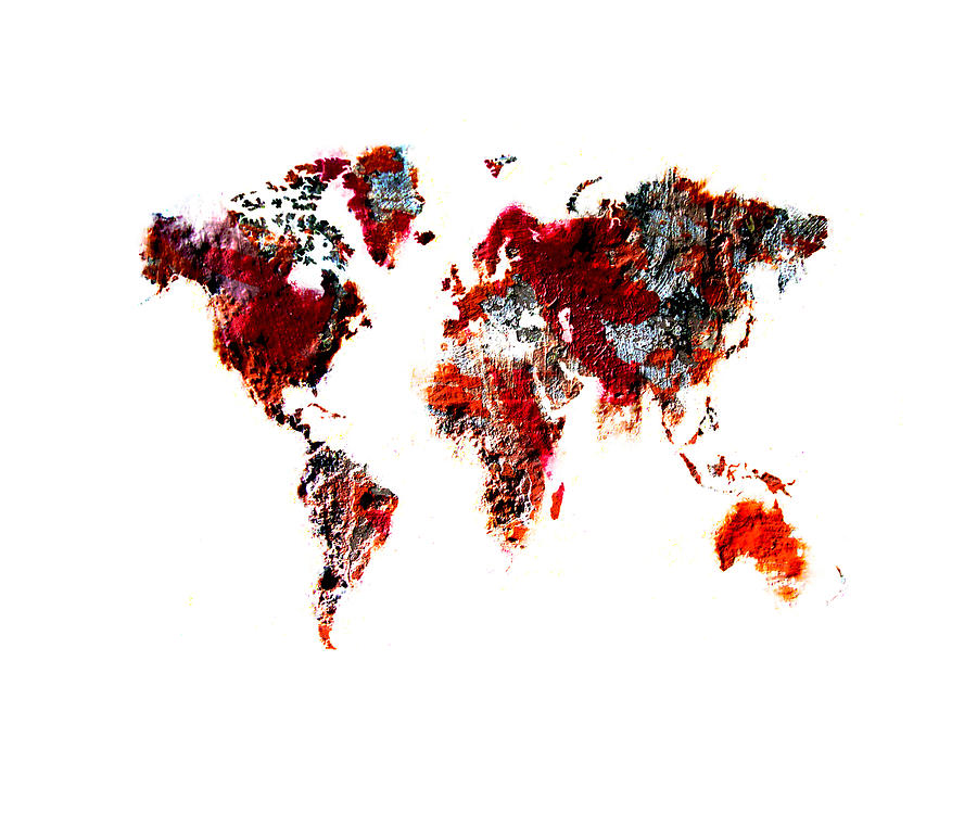 World Map 3a Digital Art by Brian Reaves