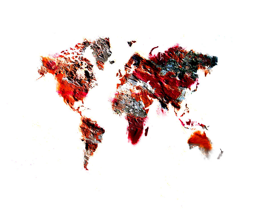 World  Map 3c Digital Art by Brian Reaves