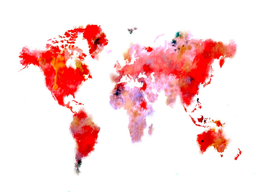 Globe Digital Art - World Map 9 by Brian Reaves
