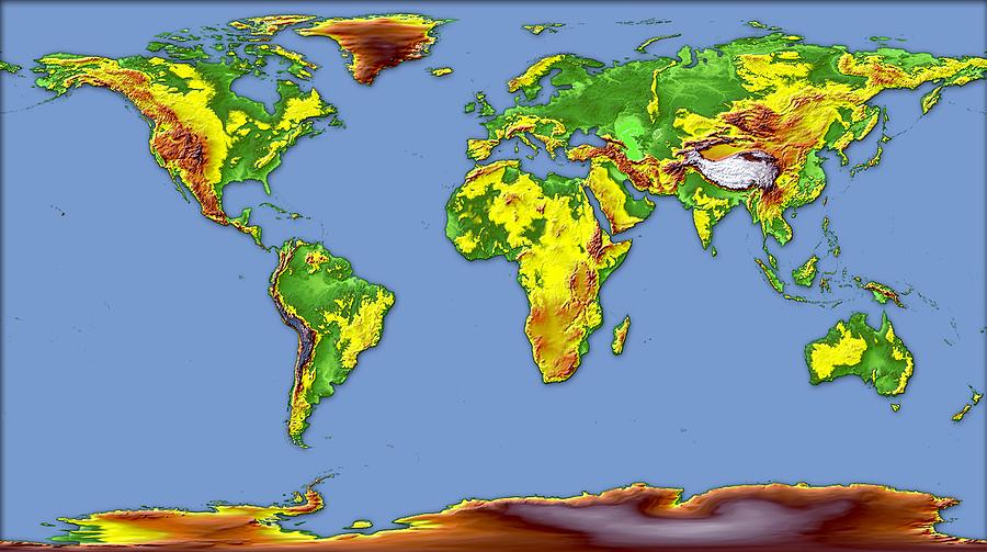 World Map Illustration Photograph by Design Pics Eye Traveller - Fine ...