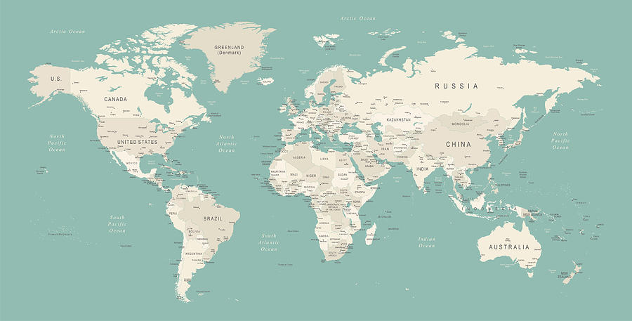 World Map Drawing by Pop_jop