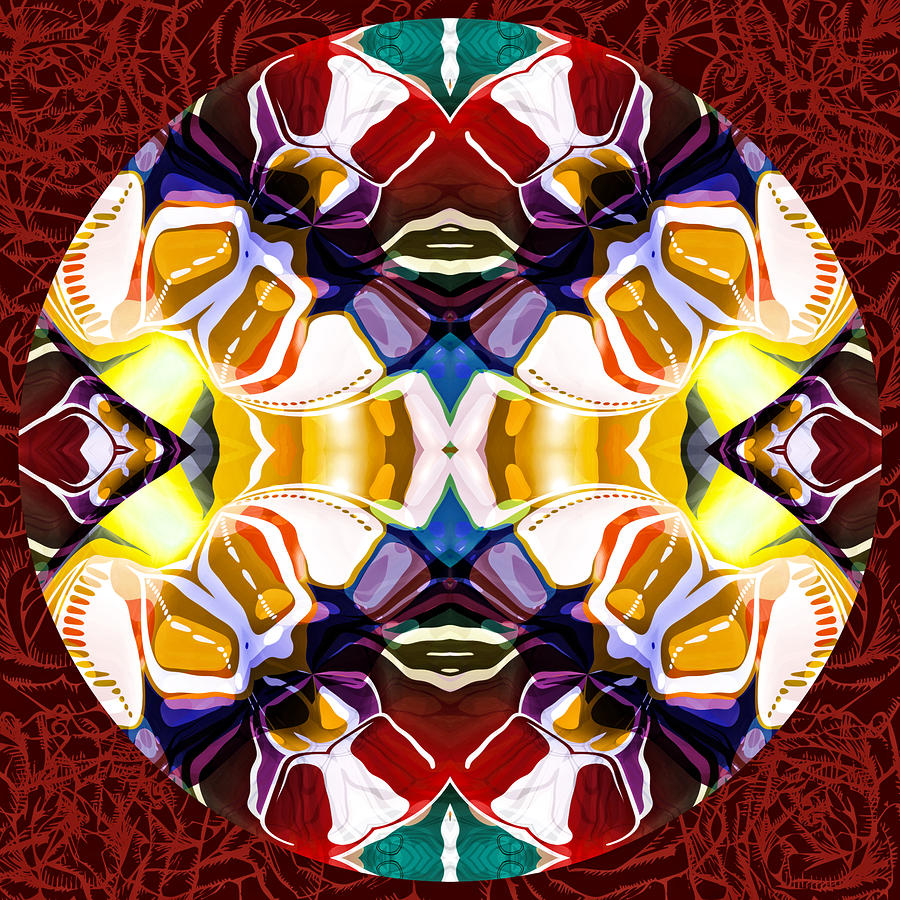 Abstract Digital Art - World Of Color Modern Mandala by Georgiana Romanovna