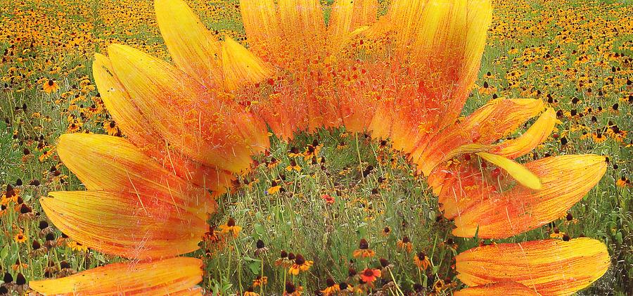 World of Flowers Mixed Media by Virginia Folkman