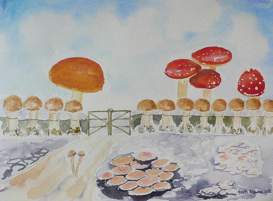 Fantasy Painting - World of Mushroom  by Geeta Yerra