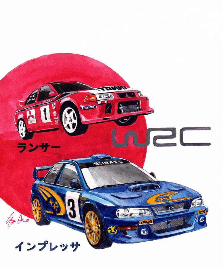 World Rallye Championship Painting by Yoshiharu Miyakawa