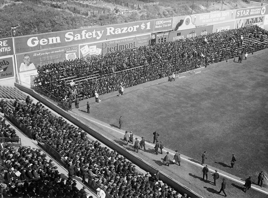 Cleveland Indians Photograph - World Series Crowd at Ebbets Field Brooklyn 1920 by Mountain Dreams