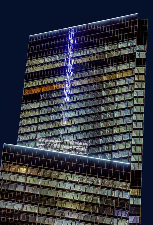 New York City Photograph - World Trade Center Mast Reflection by Susan Candelario