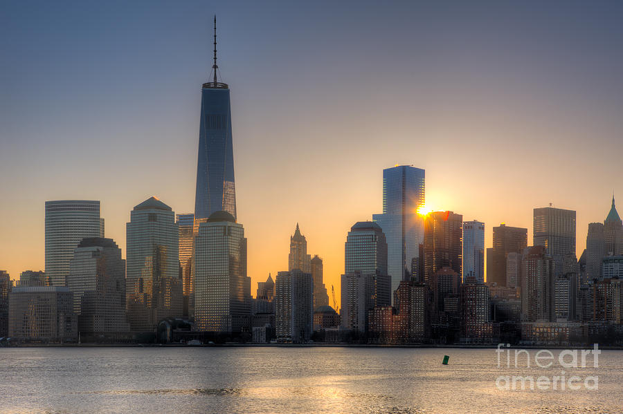 World Trade Center Sunrise I Photograph by Clarence Holmes