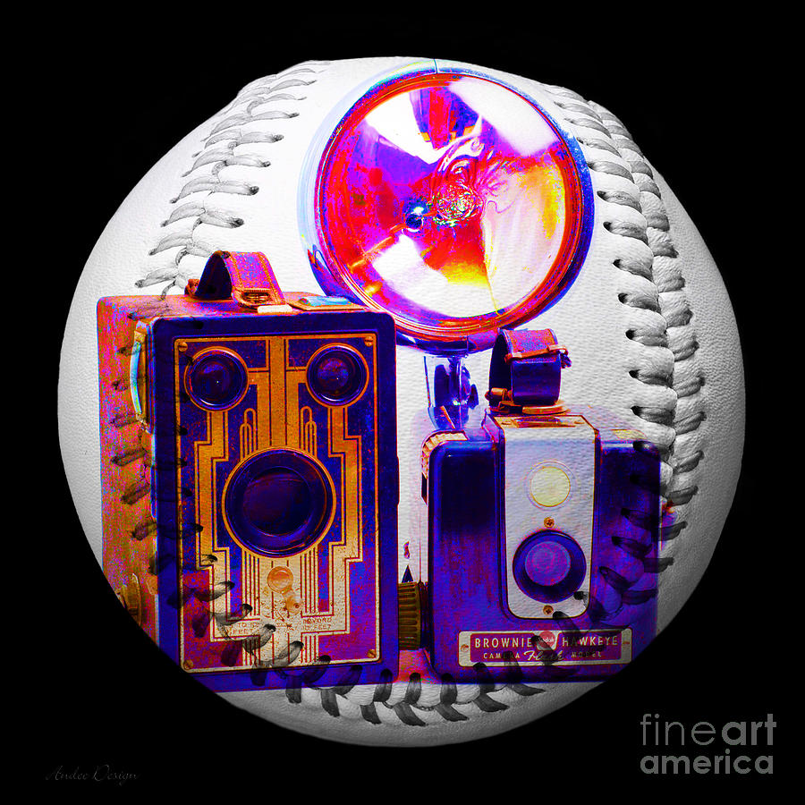 World Travelers 2 Baseball Square Digital Art by Andee Design