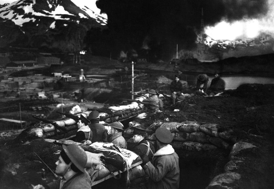 History Photograph - World War 2 Battle In The Aleutian by Everett