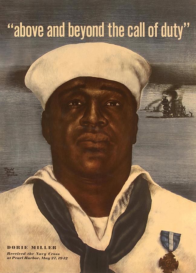 World War 2 Poster With A Portrait Photograph by Everett