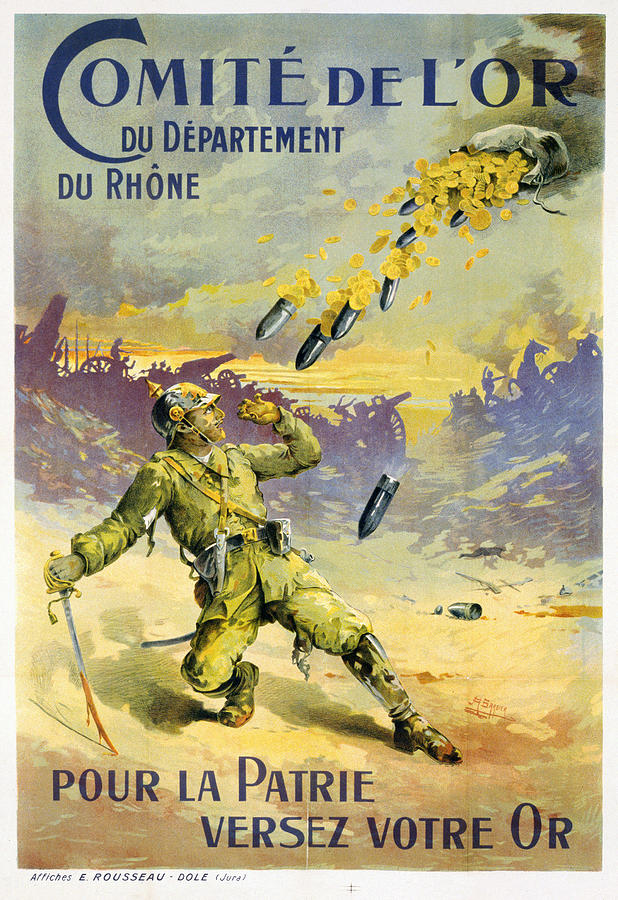 World War I French Poster Painting by Granger